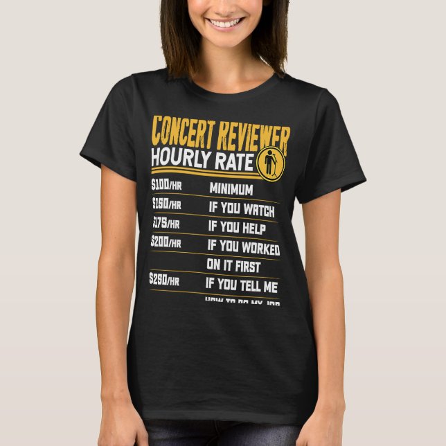 T-shirt Analyste de concert Taux horaire Analyste de conce (Devant)