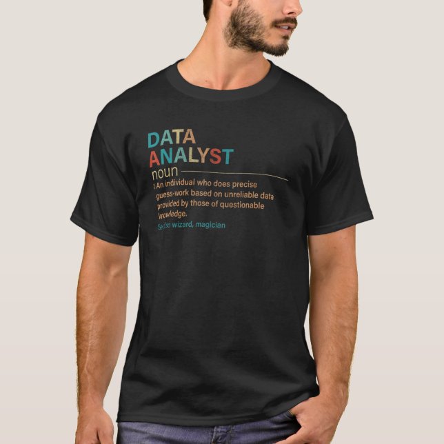 T-shirt analyste de données définition data scientist vint (Devant)