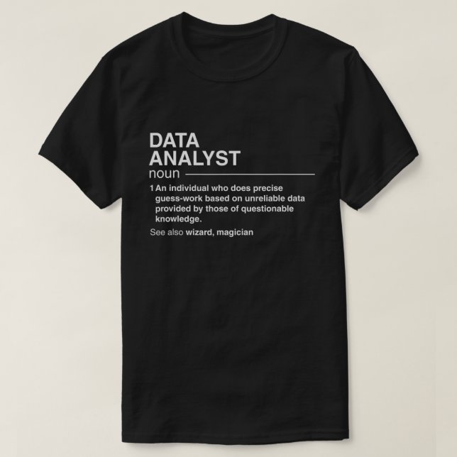 T-shirt Analyste de données drôle Définition Data Scientis (Design devant)