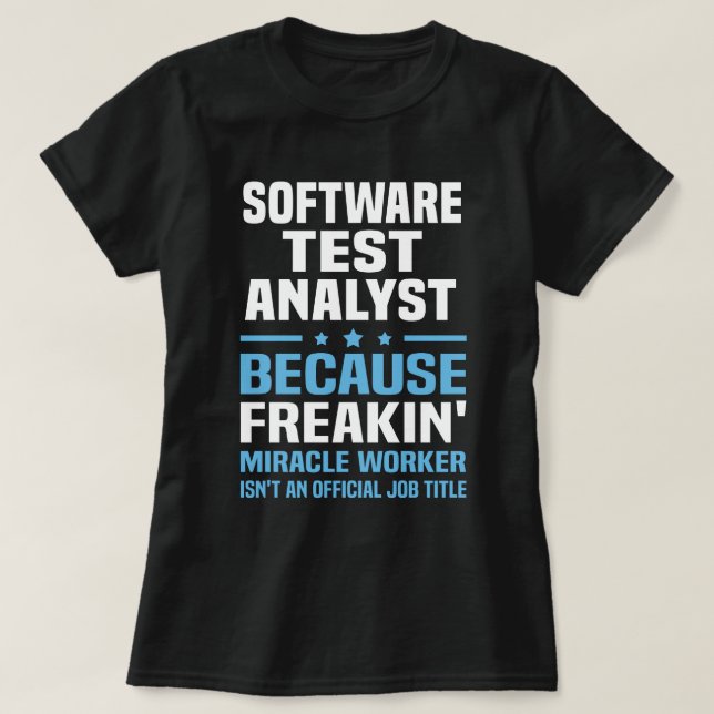 T-shirt Analyste de test logiciel (Design devant)