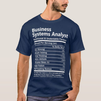 T-shirt Analyste des systèmes d'affaires Systèmes d'affair