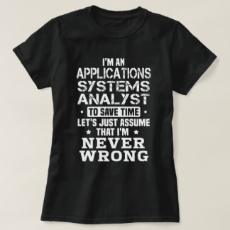 T-shirt Analyste des systèmes d'applications
