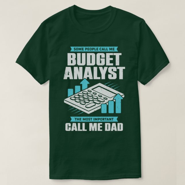 T-shirt Analyste du budget Papa Père Cadeau (Design devant)