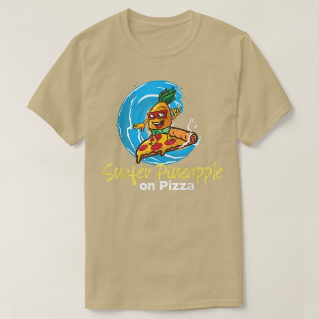 T-shirt Ananas Belong sur Pizza Surfer Pineapple Boy sur  (Design devant)
