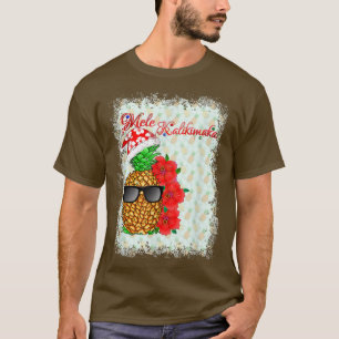T-shirt Ananas de Noël hawaïen Mele Kalikimaka 