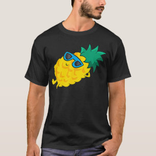 T-shirt Ananas drôle Lunettes de soleil Fruit été Pinea mi