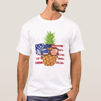 Ananas drôle porter lunettes de soleil Drapeau amé
