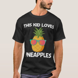 T-shirt Ananas Drôle Pour Enfants Garçons Lunettes de sole