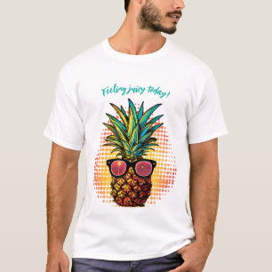 T-shirt Ananas en lunettes noires sportives