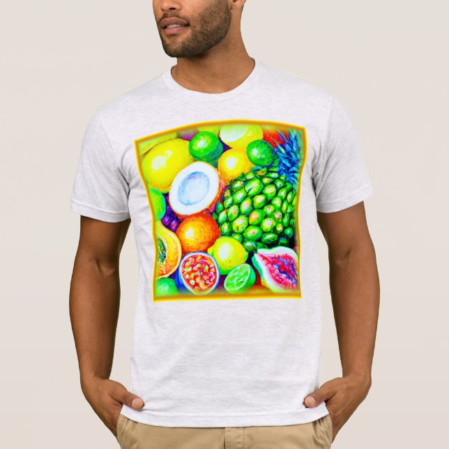 T-shirt Ananas et fruits tropicaux. Commandez dès maintena (Devant)
