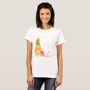T-shirt Ananas floral de ketmie tropicale