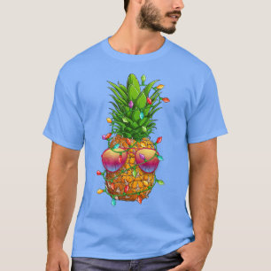 T-shirt Ananas Noël Arbre Lumières Noël Garçons Hommes Cha