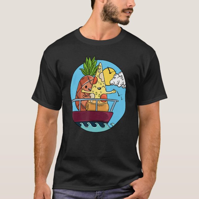 T-shirt Ananas sur la pizza Aliment interdit de la Saint V (Devant)
