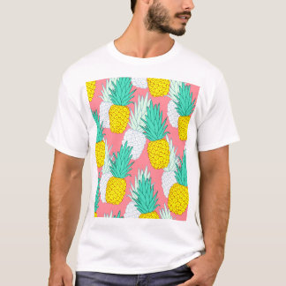 T-shirt Ananas Tropical : Rouge Cartoon Chic.