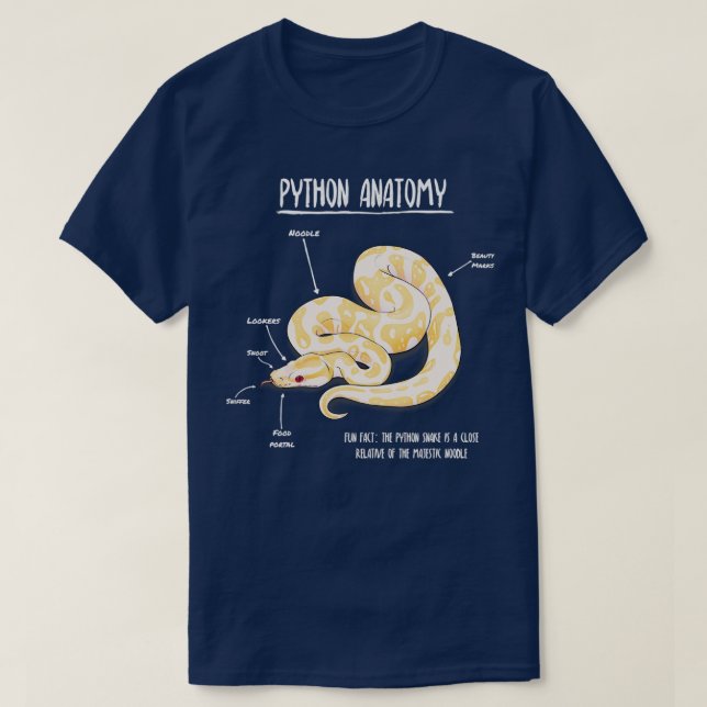 T-shirt Anatomie Albino Python  (Design devant)