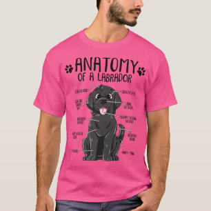 T-shirt Anatomie amusante Labrador Retriever Black Lab Chi