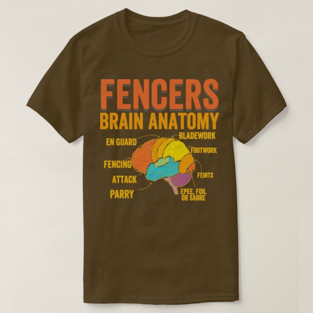 T-shirt Anatomie cérébrale des clôtures (2) (Design devant)