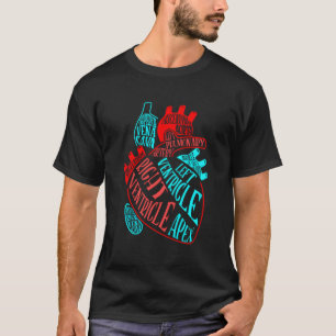 T-shirt Anatomie Coeur Aorta Veines Docteur Nurse Cardiolo