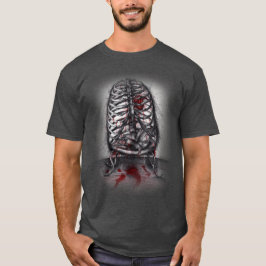 T-shirt Anatomie de cage vide Oiseau Cœur Art surréaliste 