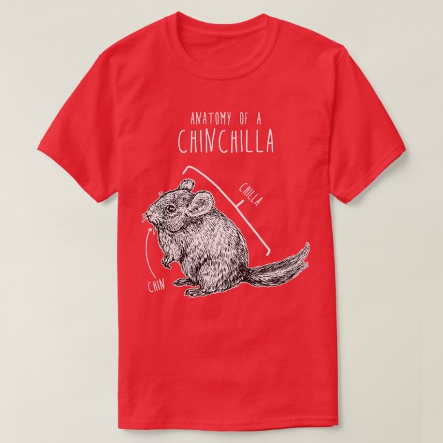 T-shirt Anatomie de Chinchilla (Design devant)