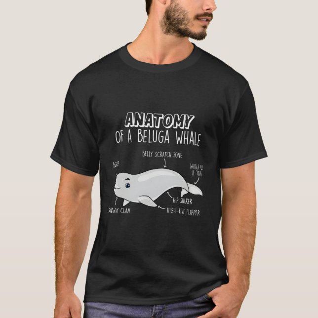 T-shirt Anatomie De La Baleine De Beluga (Devant)