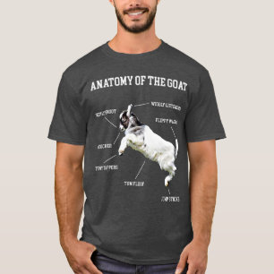 T-shirt Anatomie De La Chèvre Bébé Enfant Mignonne Anim