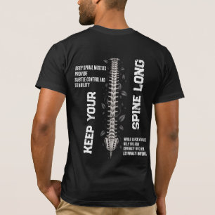 T-shirt Anatomie de la stabilité de la colonne vertébrale