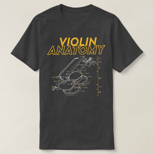 T-shirt anatomie de l'anatomie du violon twoset (Design devant)