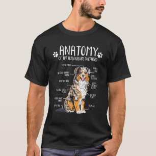T-shirt Anatomie drôle Australien Berger Amoureux des chie