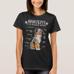 T-shirt Anatomie drôle Australien Berger Amoureux des chie
