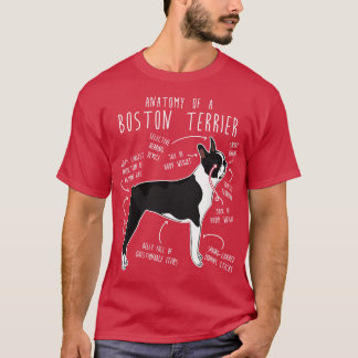 T-shirt Anatomie du chien de Boston Terrier