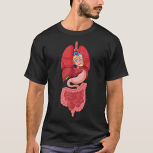 T-shirt Anatomie du diagramme d'organe interne d'Halloween