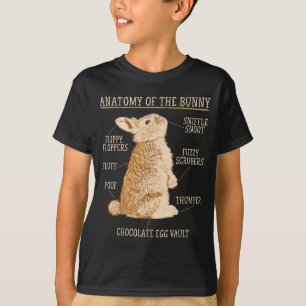 T-shirt Anatomie du lapin Amateur de lapin Propriétaire d'
