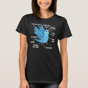 T-shirt Anatomie du perroquet I Parrotlet bleu
