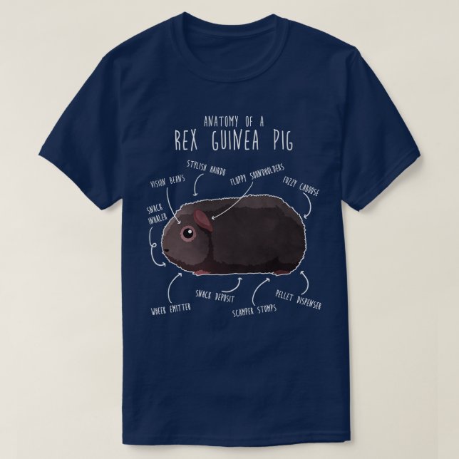 T-shirt Anatomie du porc Rex Guinea (Design devant)