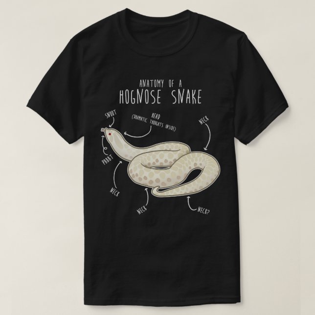 T-shirt Anatomie du serpent à museau de neige (Design devant)