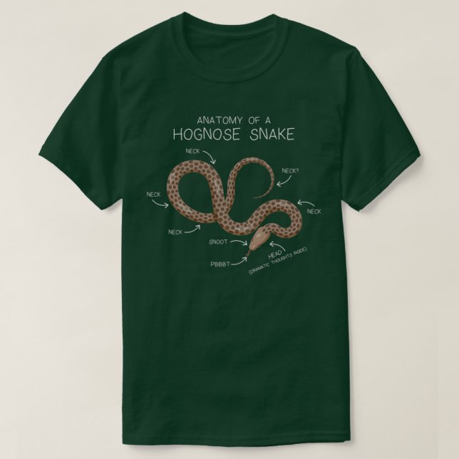 T-shirt Anatomie du serpent de Hognose Hog inspiré Nosed S (Design devant)