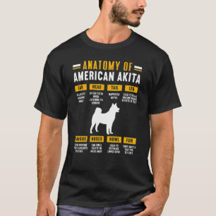 T-shirt Anatomie D'Un Akita Américain