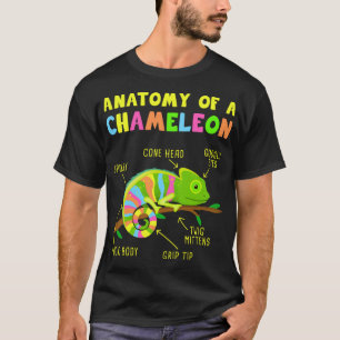 T-shirt Anatomie d'un chameleon Lizard Reptiles