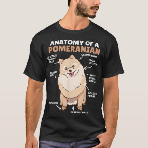 T-shirt Anatomie D'Un Chien De Cute Poméranien Drôle Pomér