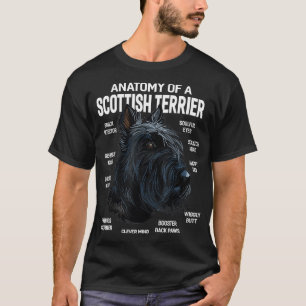 T-shirt Anatomie d'un chien de Terrier écossais Drôle cade