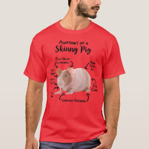 T-shirt Anatomie d'un cochon de Guinée maigre