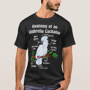 T-shirt Anatomie d'un Cockatoo à parapluie