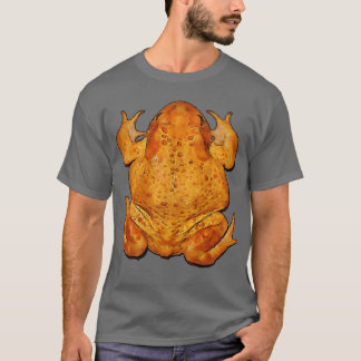 T-shirt Anatomie d'un crapaud noir Outline Art