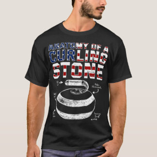 T-shirt Anatomie d'un drapeau américain en pierre de curli