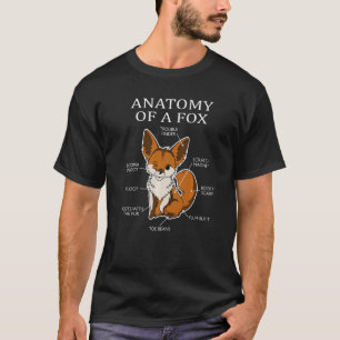 T-shirt Anatomie D'Un Fox Cute Sweet Carnivore Animal 2