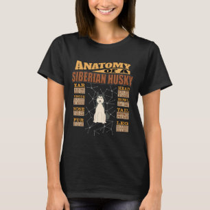 T-shirt Anatomie D'Un Husky Sibérien Amusant Husky Sibérie