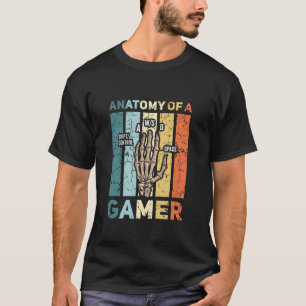 T-shirt Anatomie D'Un Joueur Vidéo Joueur Skeleton Han
