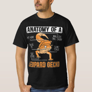 T-shirt Anatomie D'Un Léopard Gecko Lover Lizard Animal Re