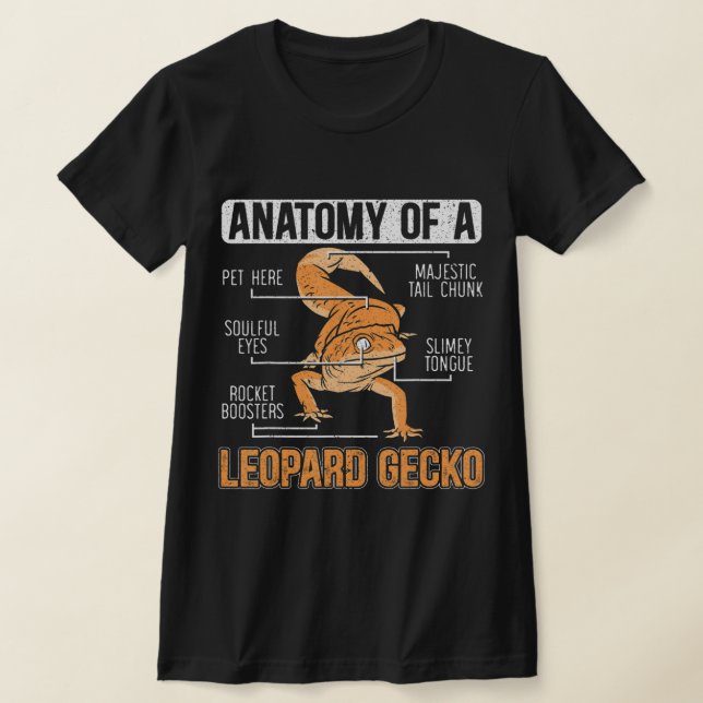 T-shirt Anatomie D'Un Léopard Gecko Lover Lizard Animal Re (Poser)